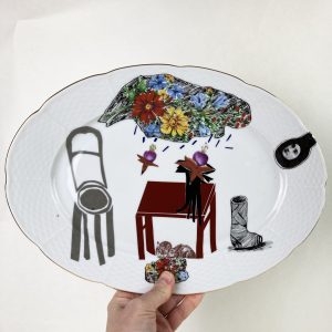 zatiší s mrakem a zajíci